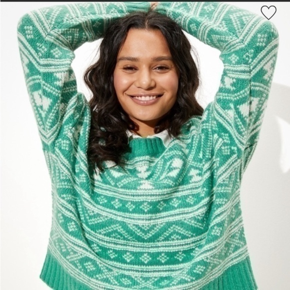 American Eagle Fairisle Snowdrift sweater XS